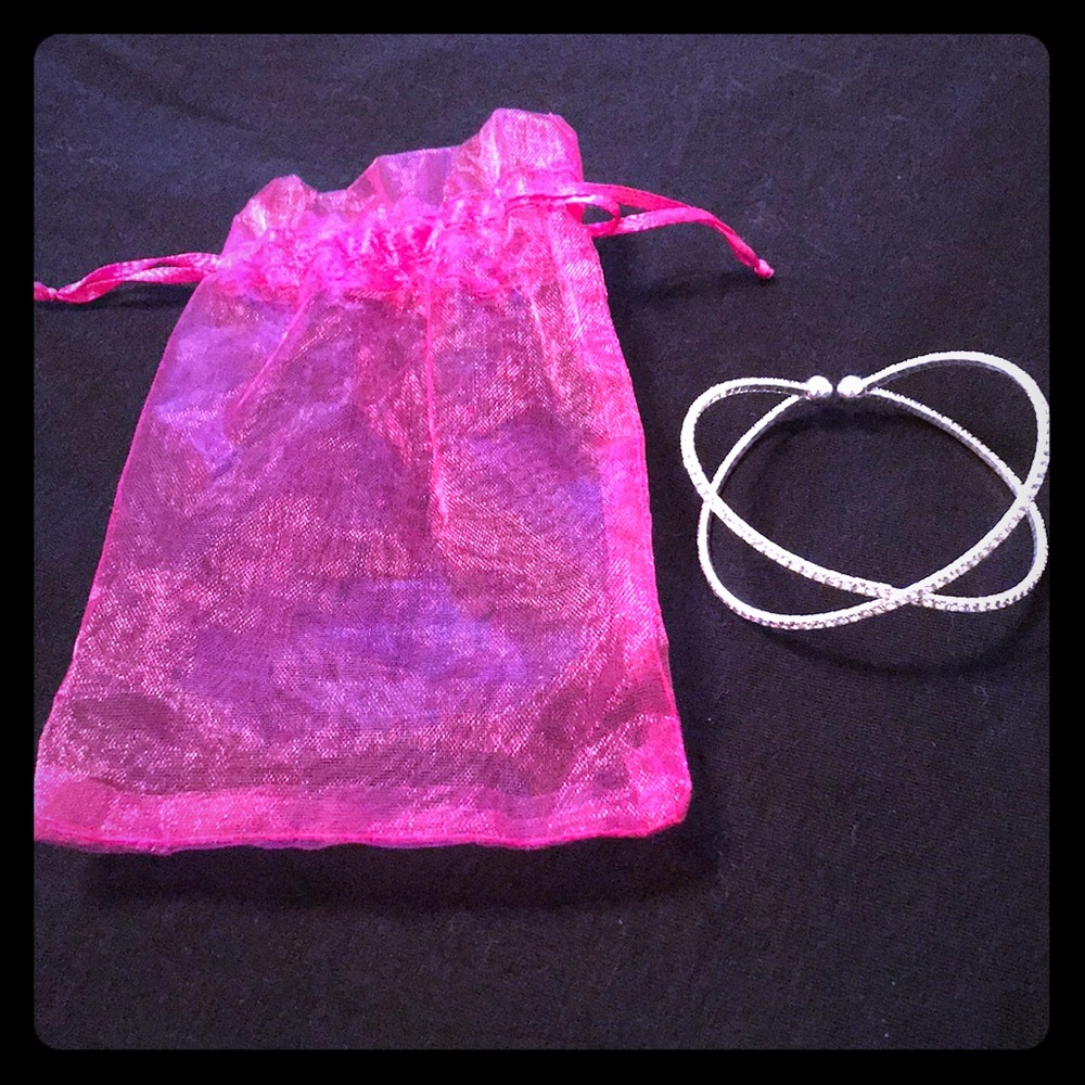 Rhinestone Cris-Cross Bracelet